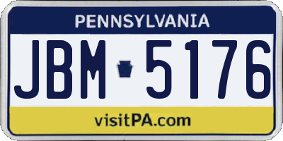 PA license plate JBM5176