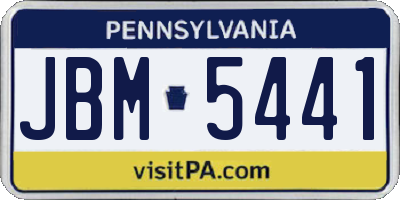 PA license plate JBM5441