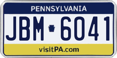 PA license plate JBM6041