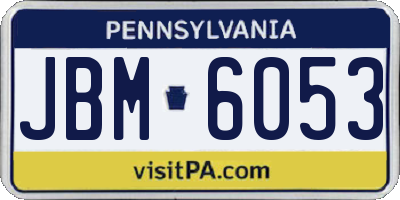 PA license plate JBM6053