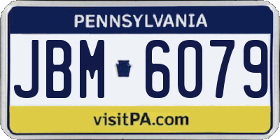 PA license plate JBM6079