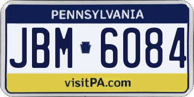 PA license plate JBM6084