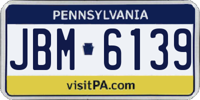 PA license plate JBM6139