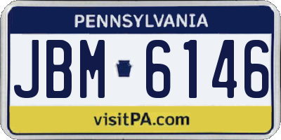 PA license plate JBM6146