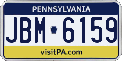 PA license plate JBM6159