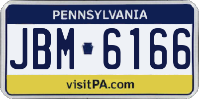 PA license plate JBM6166