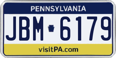 PA license plate JBM6179