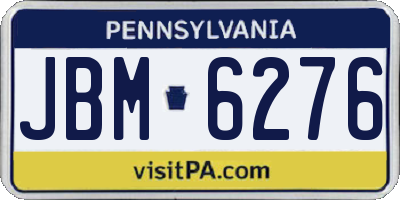 PA license plate JBM6276