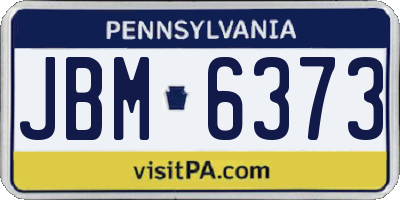PA license plate JBM6373