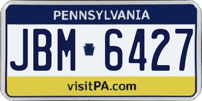 PA license plate JBM6427