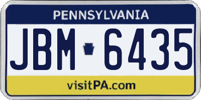 PA license plate JBM6435