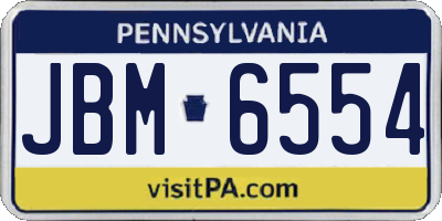 PA license plate JBM6554