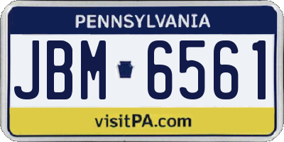PA license plate JBM6561