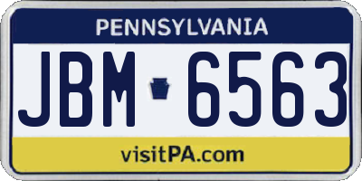 PA license plate JBM6563