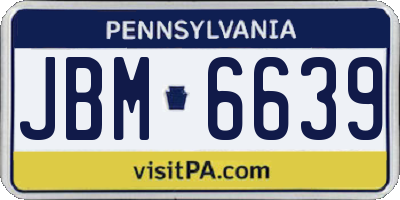 PA license plate JBM6639