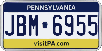 PA license plate JBM6955