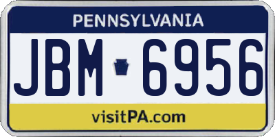 PA license plate JBM6956