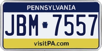 PA license plate JBM7557