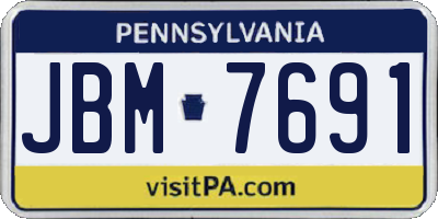 PA license plate JBM7691