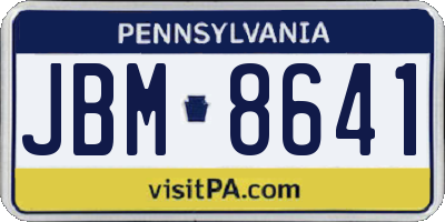 PA license plate JBM8641