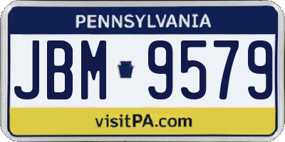 PA license plate JBM9579
