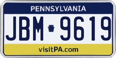 PA license plate JBM9619