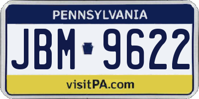 PA license plate JBM9622