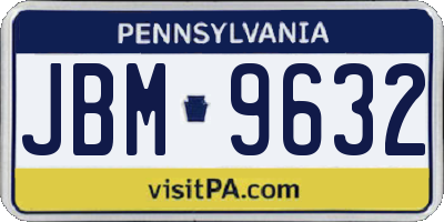 PA license plate JBM9632