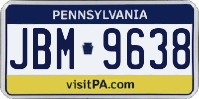 PA license plate JBM9638