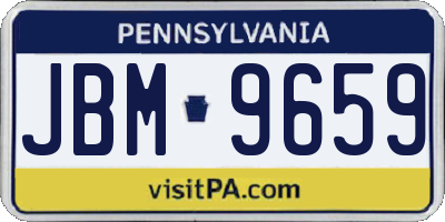 PA license plate JBM9659