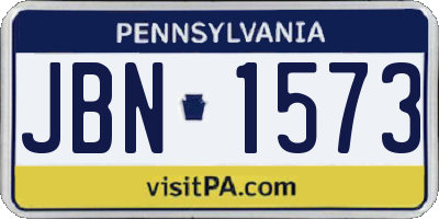 PA license plate JBN1573