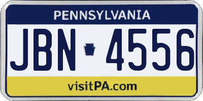 PA license plate JBN4556