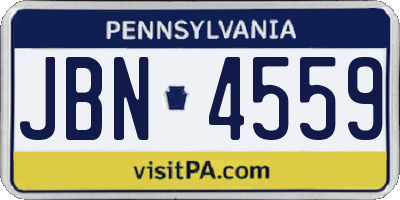 PA license plate JBN4559