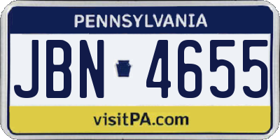 PA license plate JBN4655