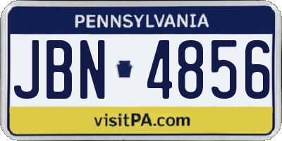 PA license plate JBN4856