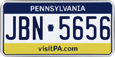 PA license plate JBN5656