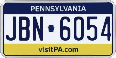 PA license plate JBN6054