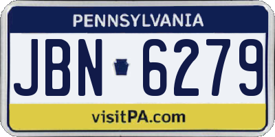 PA license plate JBN6279