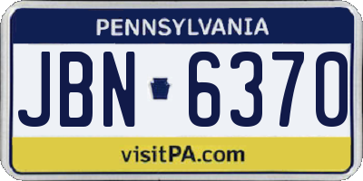 PA license plate JBN6370