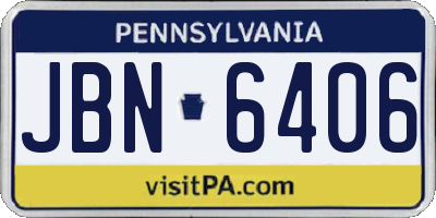 PA license plate JBN6406