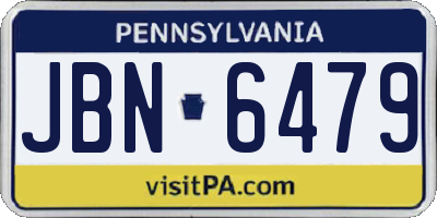 PA license plate JBN6479