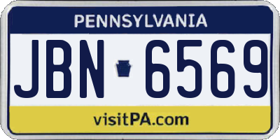 PA license plate JBN6569