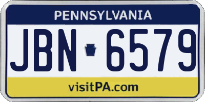 PA license plate JBN6579