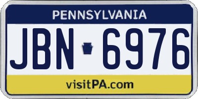 PA license plate JBN6976