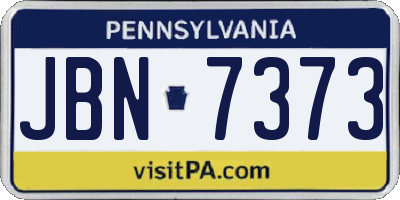 PA license plate JBN7373