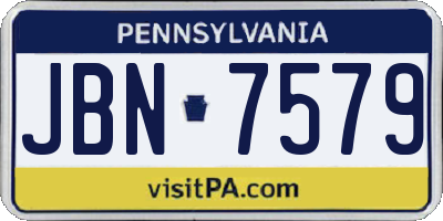 PA license plate JBN7579