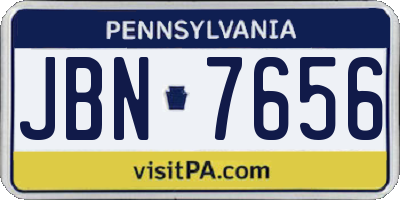 PA license plate JBN7656