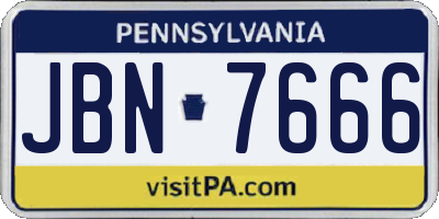 PA license plate JBN7666
