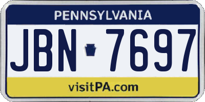 PA license plate JBN7697