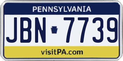 PA license plate JBN7739